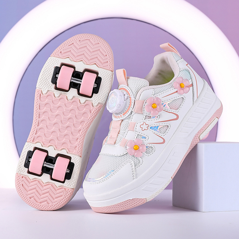 2025 New Four-Wheel Heelys Shoes for Girls, Sports Roller Shoes for Middle and Large Kidsren, Heelys Shoes for Kidsren, Skating Shoes