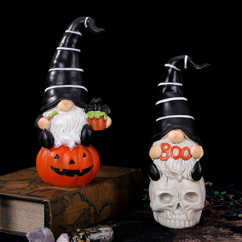 Halloween goblins cabeza calabaza decoración fiesta decoración resina transfronteriza Amazon mayorista