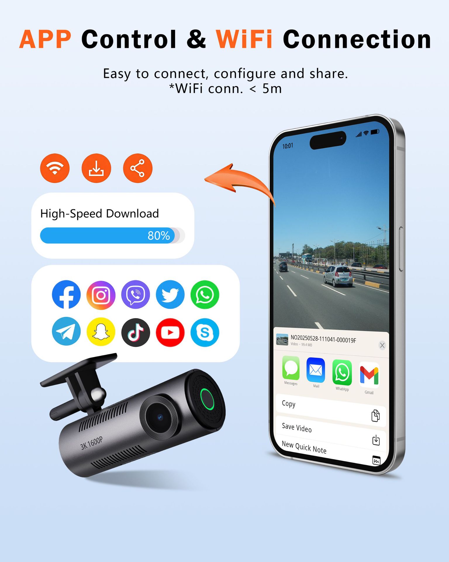 M310 True 3K Ultra-High-Definition 1600 Driving Recorder Parking Monitoring 70Mai Recorder Optimized Version M310Pro