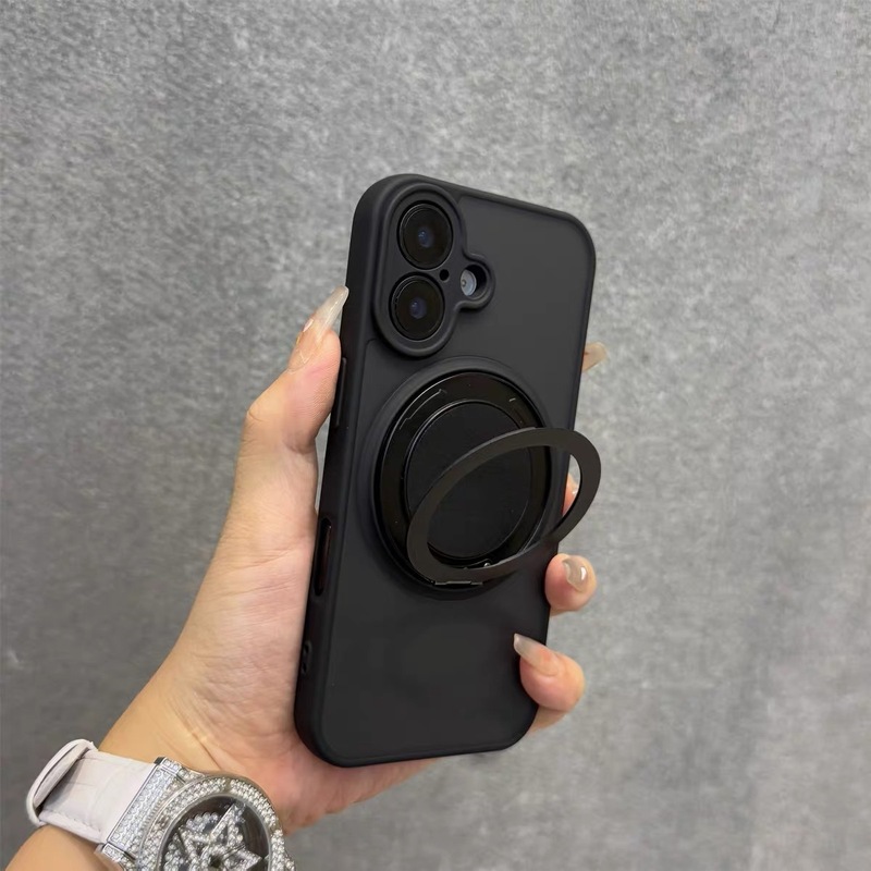 360磁吸旋转支架适用iPhone17promax手机壳苹果16磨砂14/15带挂绳|undefined