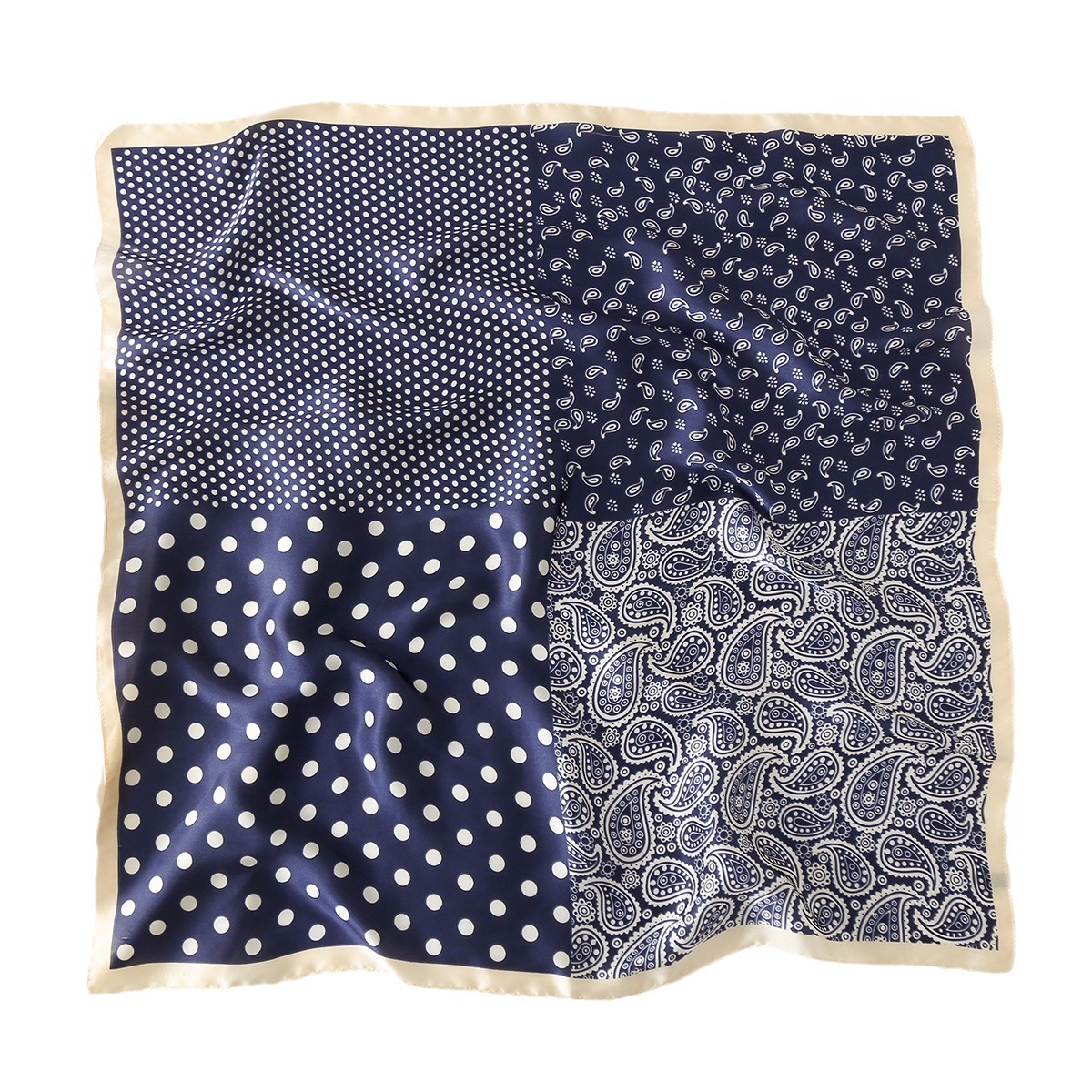 Nuevas bufandas cuadradas coreanas simple bufandas de seda de punto ondulado bufandas de seda de moda femenina 70cm azafata profesional bufandas de seda