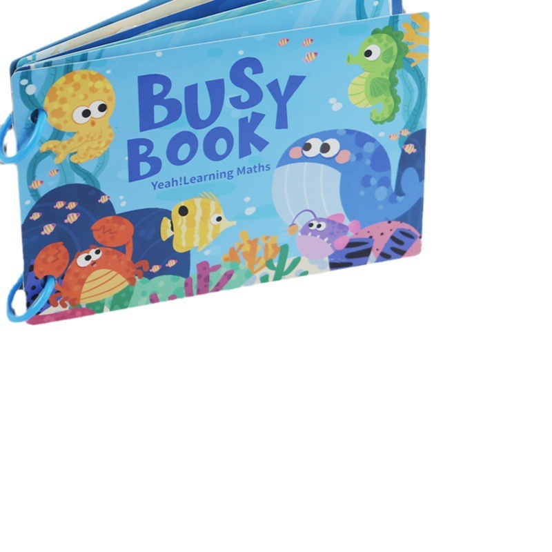 クロスボーダー早教忙しい本静かbusybookアルファベット数字認知パズル繰り返し貼り付け本益智玩具|undefined