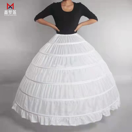 Cross-border supply of six steel panniers, bride wedding dress panniers, white puffy panniers, six-layer wedding dress panniers
