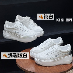超火爆款欧货真皮厚底小白鞋2025夏季潮流时尚休闲舒适运动鞋ins