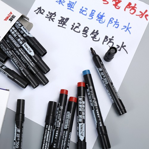 Oil-based waterproof marker boxed color quick-drying large-capacity large-head pen thick-head inerasable thickened hook line pen