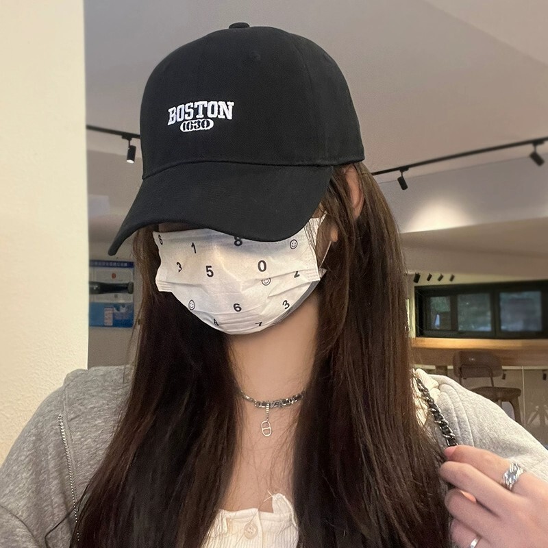 夏の日焼け止め帽子、カップル、カジュアル、トレンディな男性、多用途の文字刺繍ひさしキャップ、サンシェード、つばの広い野球帽、女性用|undefined