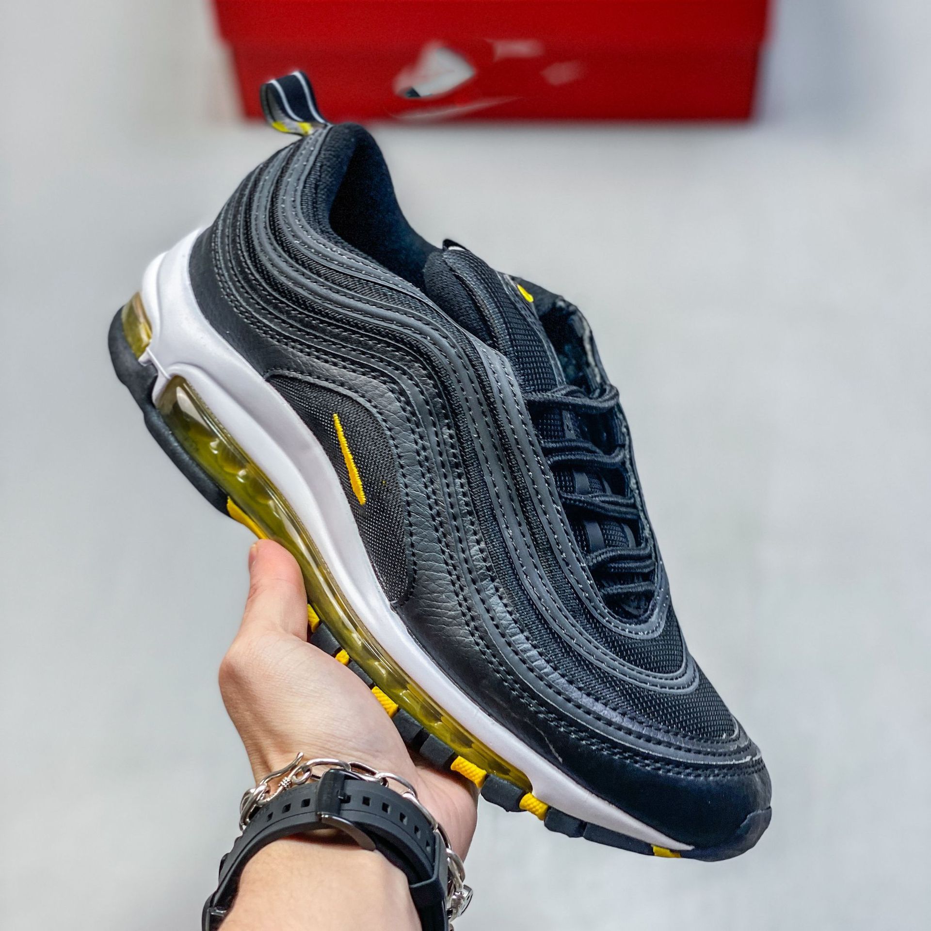 Pure original Max 97 retro bala reflectante cojín de aire zapatos para correr amortiguación transpirable todo fósforo ocio deportes zapatos de moda hombres y mujeres
