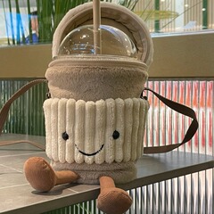 趣味の茶色/ピンクのコーヒーはカップを包んでプレゼントします。