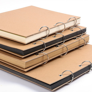 Hand-Painted Sketchbook, Special Painting Book for Art Students, Watercolor Book, Loose-Leaf Book, Detachable A4 Kraft Paper Book 8K