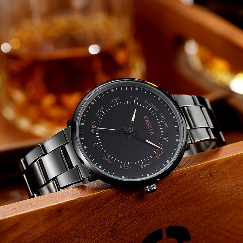Montre à Quartz pour hommes, Simple, nouvelle et décontractée, bracelet en acier, Business, 2021_voghion.com