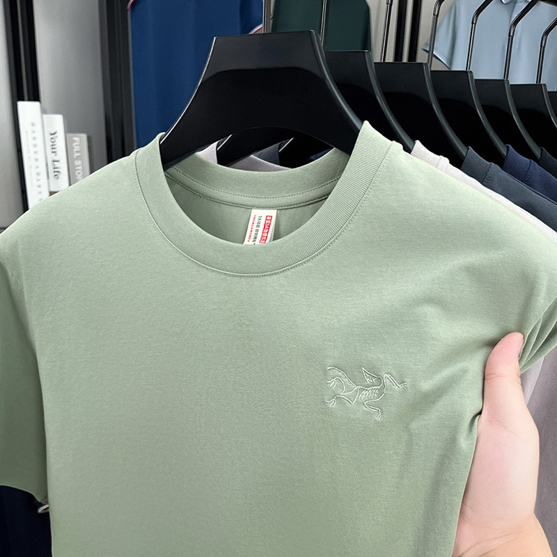 ソースファクトリーファッショナブルでカジュアルな高品質多用途プリント半袖Tシャツメンズ夏のトレンドカジュアル|undefined