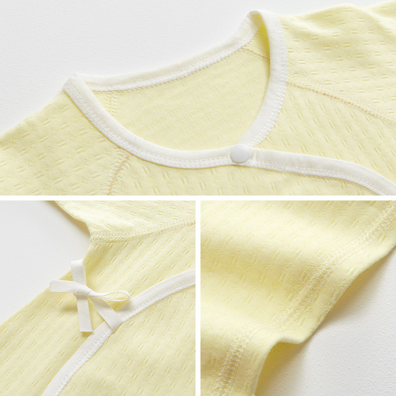 Ropa de bebé recién nacido para primavera y otoño, mono fino de algodón puro estilo monje para bebés de 0 a 3 meses, capa base para recién nacidos, traje de una pieza. image 5