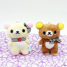 日版可爱轻松熊吊饰女背包汽车钥匙扣挂件抓娃娃机公仔创意小礼品