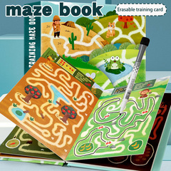 Fun maze book 0.52 erasable concentration training maze toy logical thinking puzzle book board game