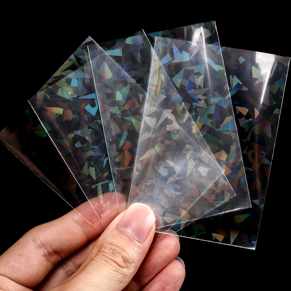 Amor tarjeta láser película láser estrellado 5-alambre tarjeta caso baokimeng estrella transparente tarjeta caso juego rey funda protectora