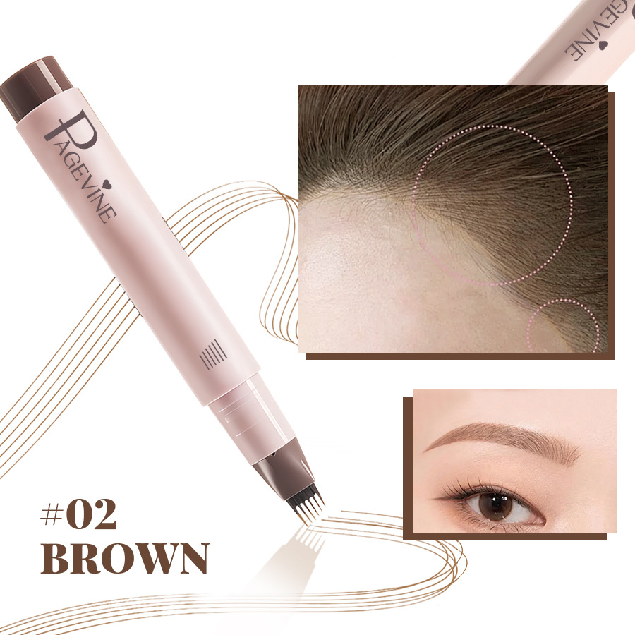 PAGE VINE doble lápiz labial lápiz labial esculpido lápiz labial 2 en 1 sello lápiz de delineador de ojos impermeable a prueba de sudor
