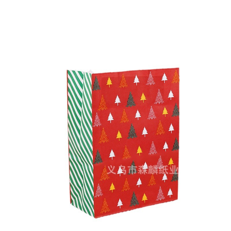 12 bolsas de regalo de Navidad, bolsas de papel kraft, bolsas de embalaje creativas para hornear, bolsas de mano, nuevas bolsas transfronterizas