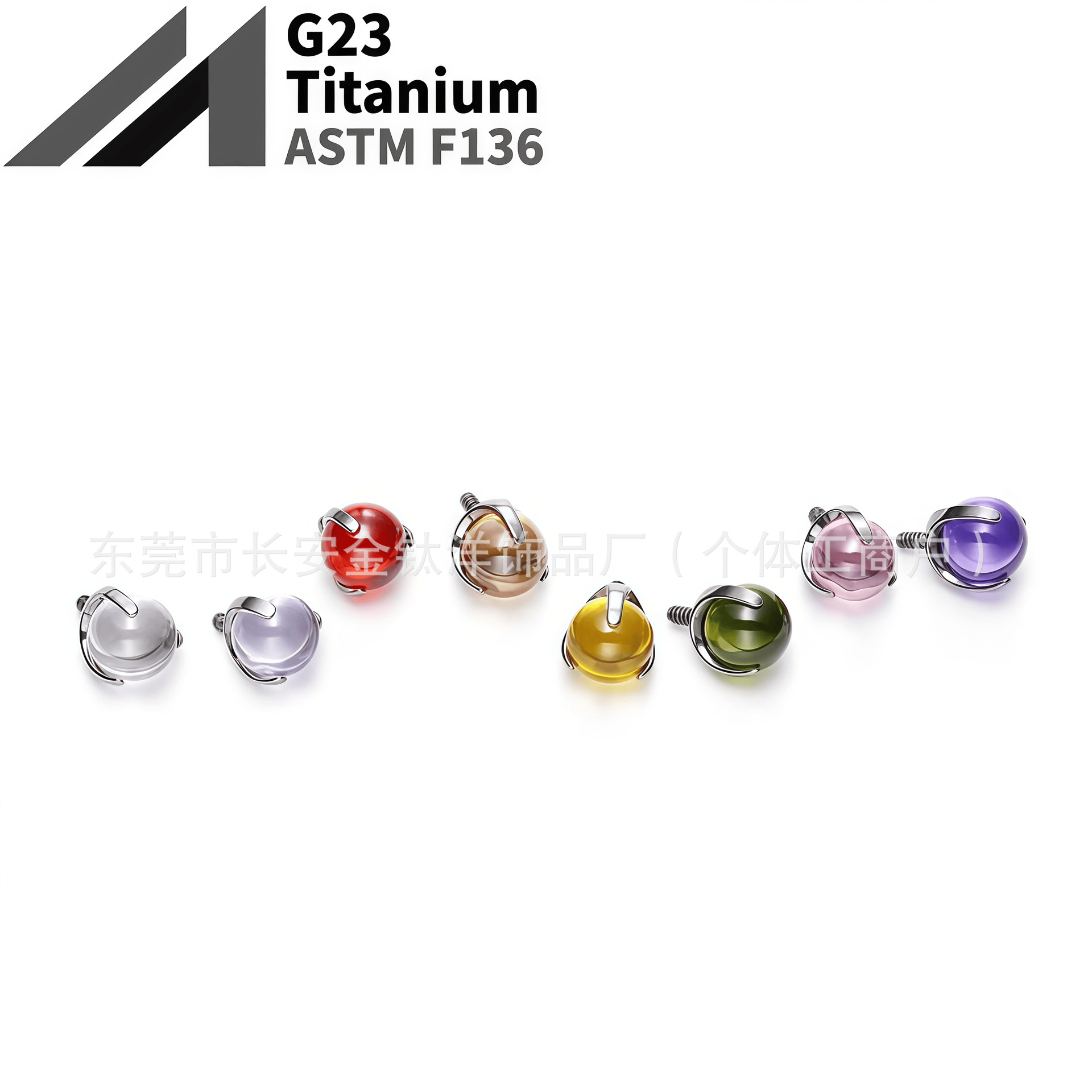 16G labret stud size and finish detail