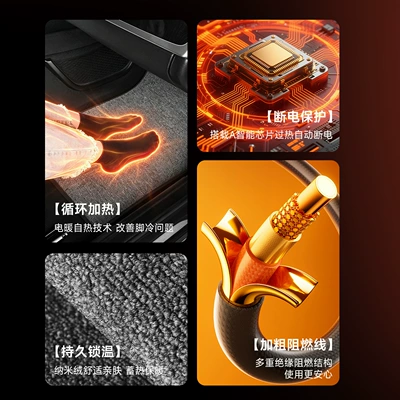 Car Electric Heating Floor Mat with Universal Foot Pad