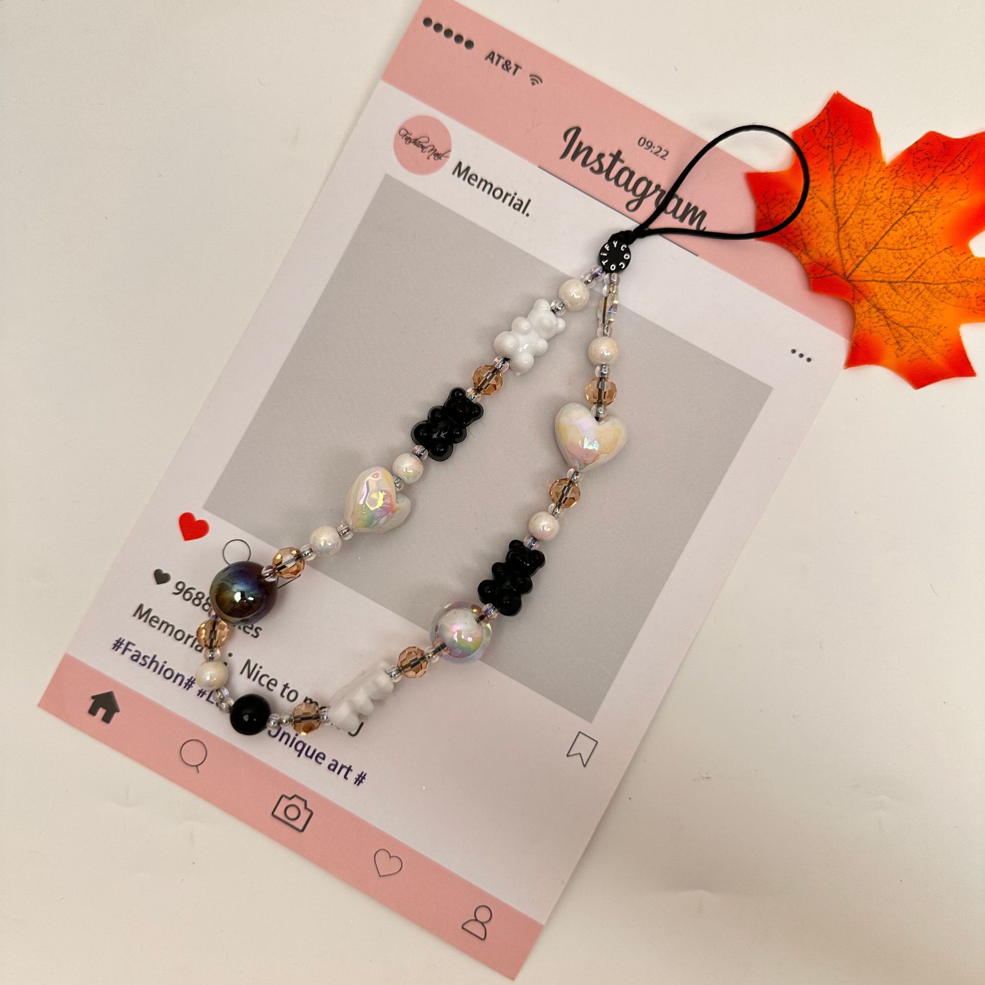 Moda simple amor serie de nubes de cadena de teléfono móvil bolso de cadena de teléfono móvil bolso de llavero colgante corto nicho diseño