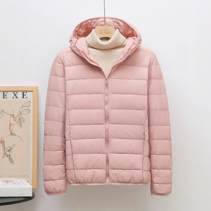 European down Jacket for Women 2024 New Short Style Light and Thick Warm Slim Korean Style White Duck down Fashion Jacket