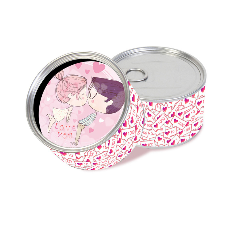 Factory direct creative canned music bell music box DIY photo frame personality Kiss pattern music box gift