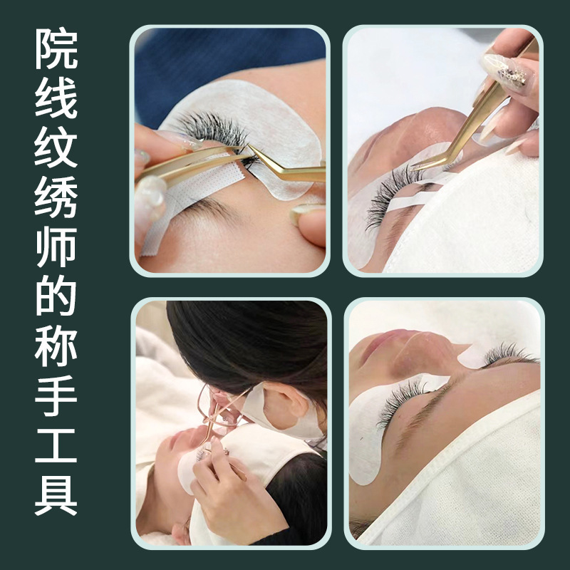 Ventas directas de pinzas de pestañas injerto clip de pestañas falsas clip de plumas de oro alto esteticista flor dividir el vello