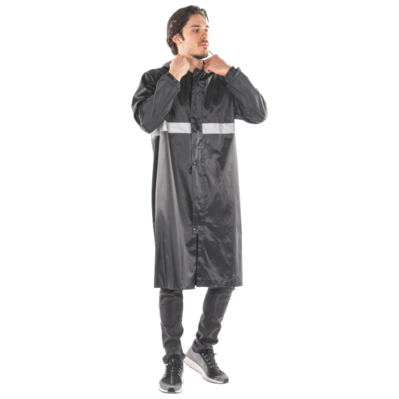 Impermeable de tela Oxford larga integrada de cuerpo entero de una pieza, impermeable de montaña al aire libre para evitar tormentas
