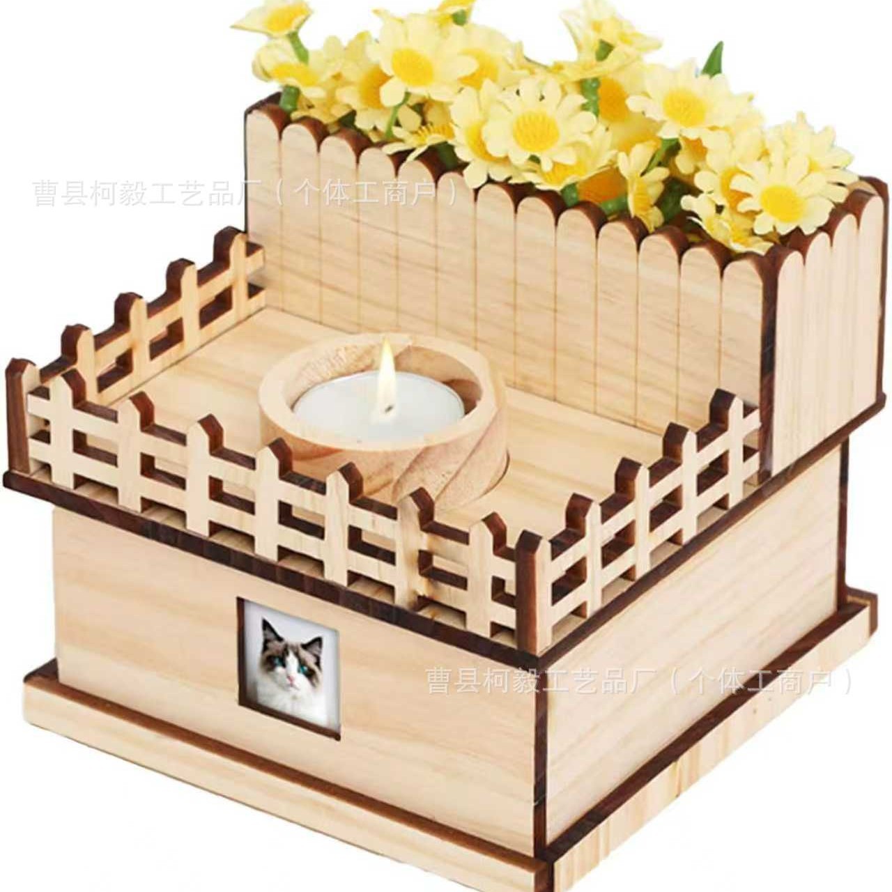 木制中小宠物骨灰盒用于创建狗和猫骨灰装饰纪念品殡葬骨灰盒