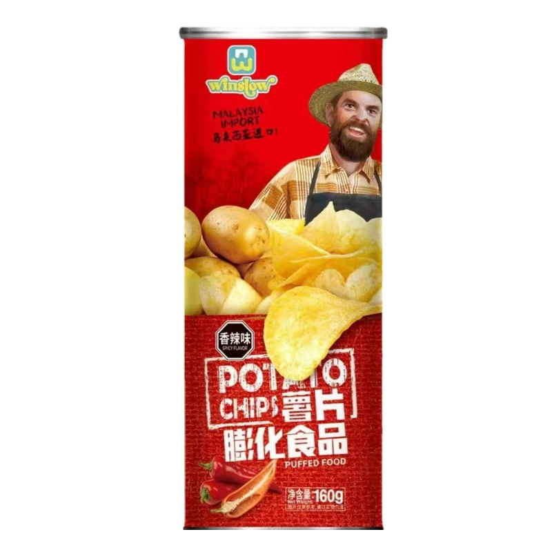 Малайзия импортированная Вэньсяолоро картофельные чипсы оригинальный вкус барбекю вкус офисная повседневная выпечка оптово 160г