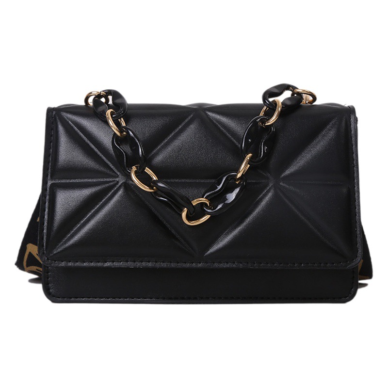 Bolso casual para mujer otoño 2022 nueva moda red hombro rojo pequeño bolso cuadrado simple ins Banda ancha mensajero bolsa