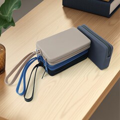 Anker パワーバンクデータケーブル収納バッグシリコンポータブル収納バッグ口紅化粧品ID小銭収納バッグ