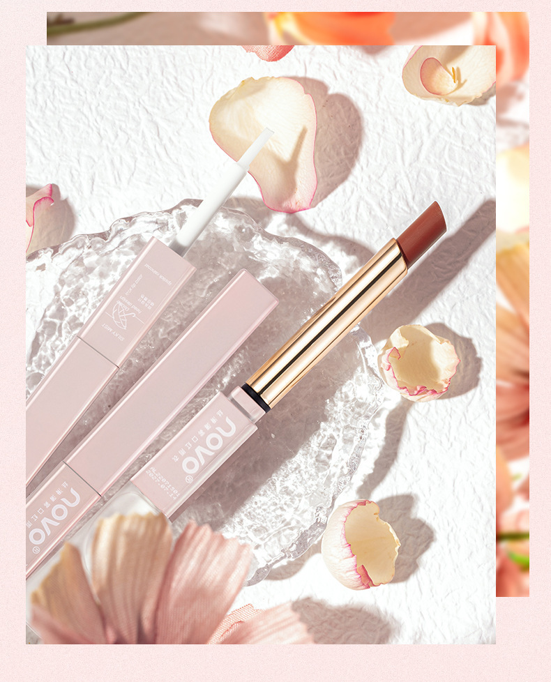 NOVO Smooth Mist raincoat Lipstick Waterproof setting, one-coat film not easy to stick to the cup, lock lip color lipstick wholesale undefined