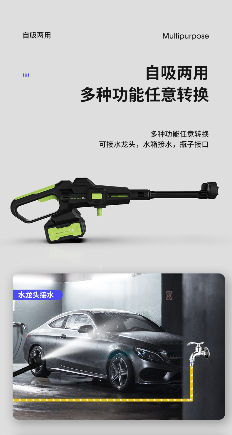 Cordless High Pressure Washer, Portable Car Washing Tool
