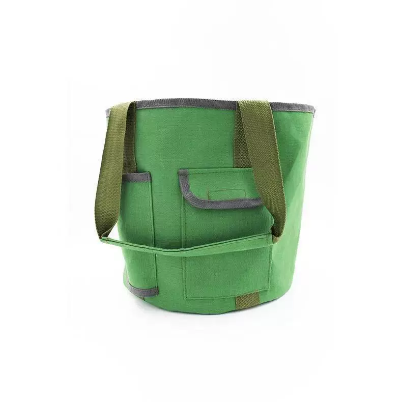 Трансграничный комплект для садоводства Amazon многофункциональная сумка-ведро Холщовая Сумка Зеленая Сумка-ведро садовая карманная сумка для хранения