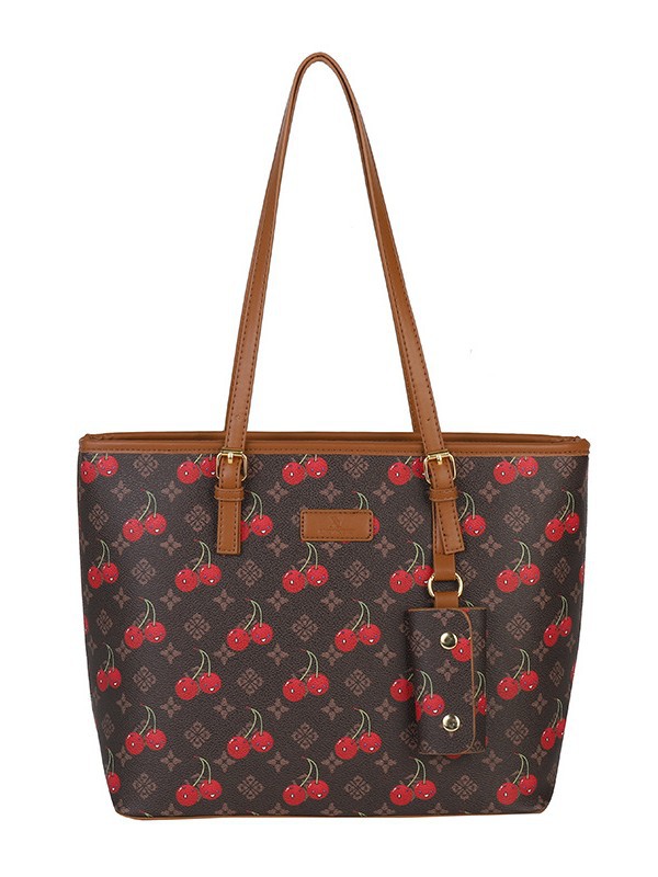 Bolsas para mujeres 2026 nueva impresión popular transfronteriza color de contraste de moda bolsas de gran capacidad bolsas de hombro casuales