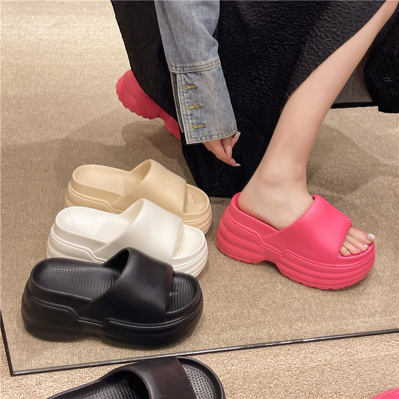 9.0cm New Thick-Soled Slippers for Women's Summer Outer Wear, Fashionable and Versatile Eva Ultra-Light, Ultra-Soft and Deodorant Ins Sandals