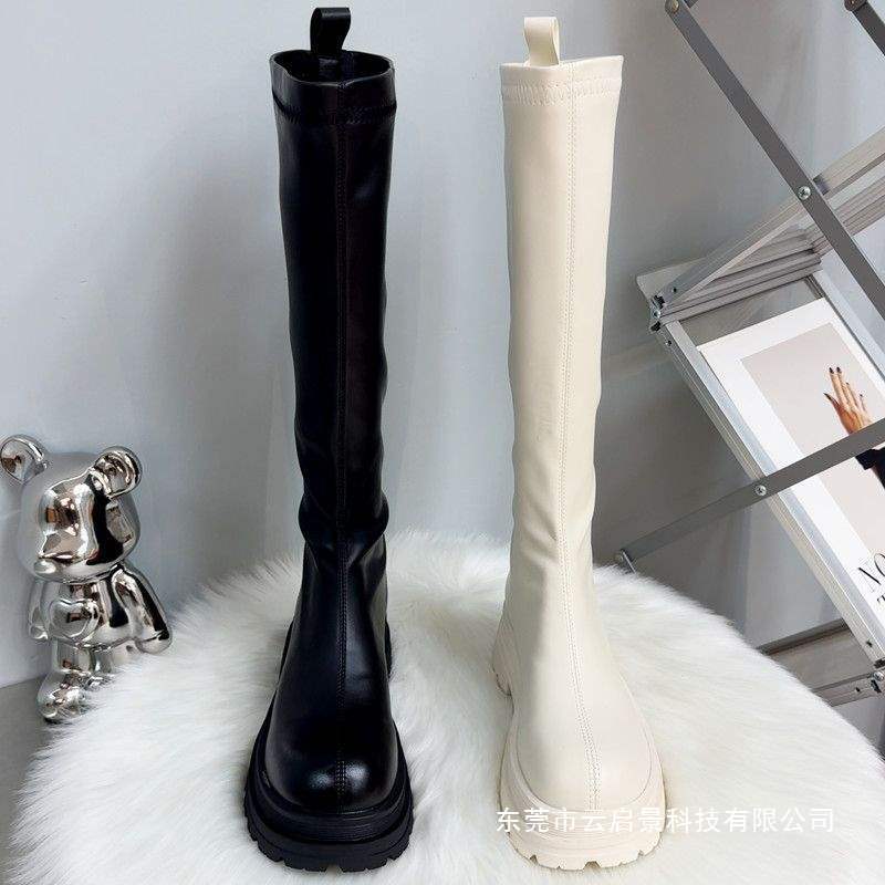Boots for Hot Girls, American Style Long Boots for Women, 2025 New Spring Mid-Length Thick-Soled Long Boots, Spring Boots for Women