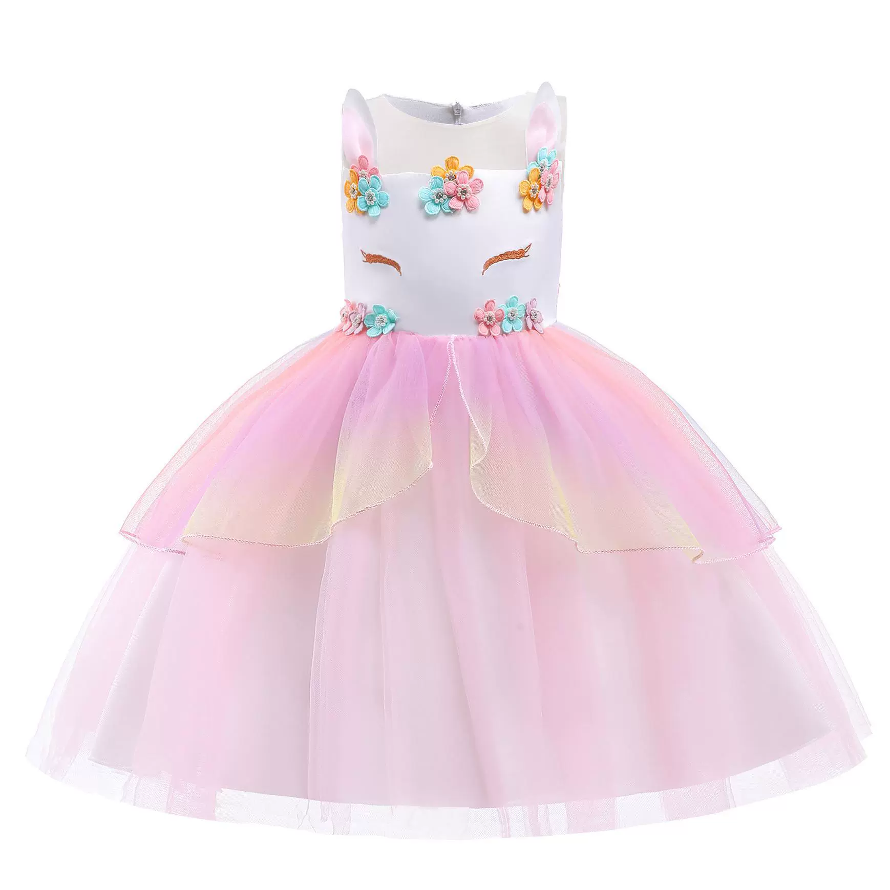 Внешняя торговля Детская одежда Хэллоуин Рождественское праздничное шоу Маленькая девочка Платье Единорог Детское платье Принцесс Платье