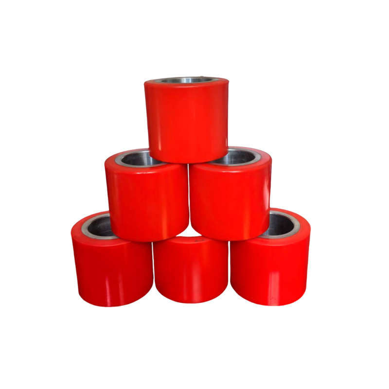 手动叉车轮子 叉车滚轮滑轮 红色铁芯脚轮厂家 工业叉车轮含轴承