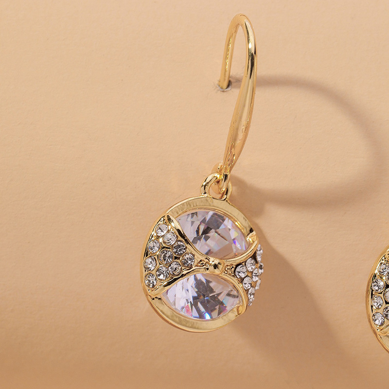 Boucles D&#39;oreilles Simples De Mode Zircon display picture 5