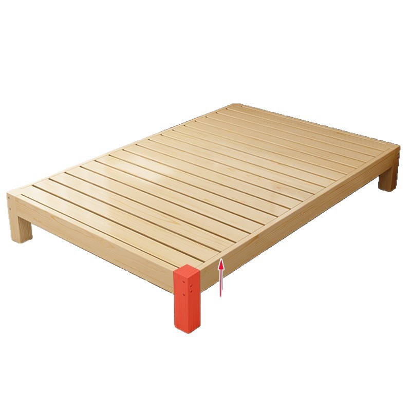 Fábrica directa cama de madera sólida 1.8m cama doble marco de cama de tatami moderno simple 1.2 alquiler simple image 5