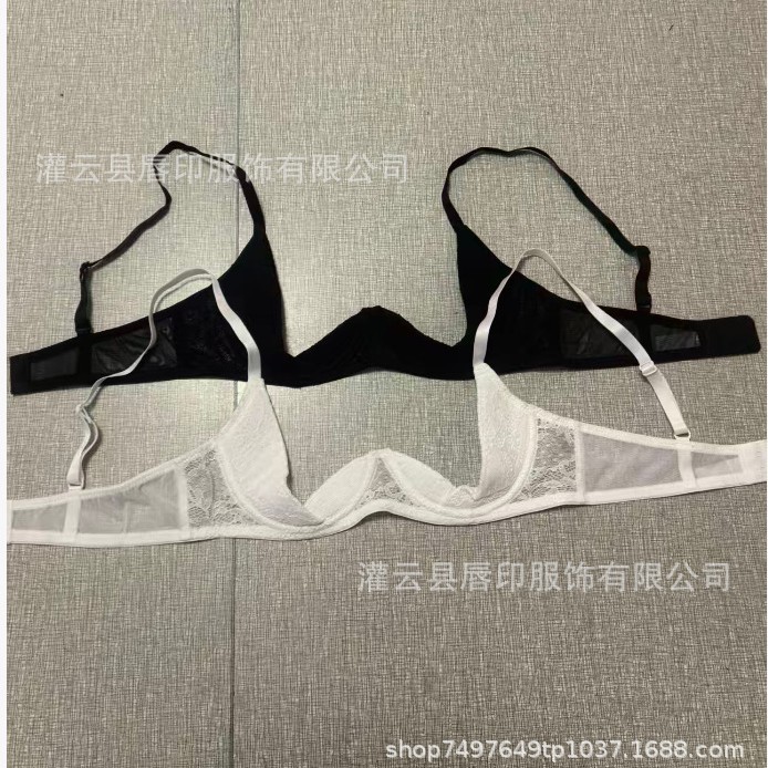 Lip Print New Style Cross-Border Lace Bra Sexy Push-Up Bra Lingerie Anti-Sagging Wholesale from Manufacturer