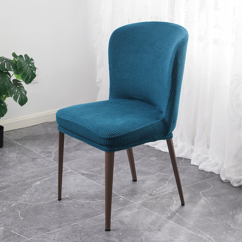 Personalizado moderno simple general bailer silla cubierta de comedor cubierta de silla curva casera cubierta de taburete de respaldo todo incluido