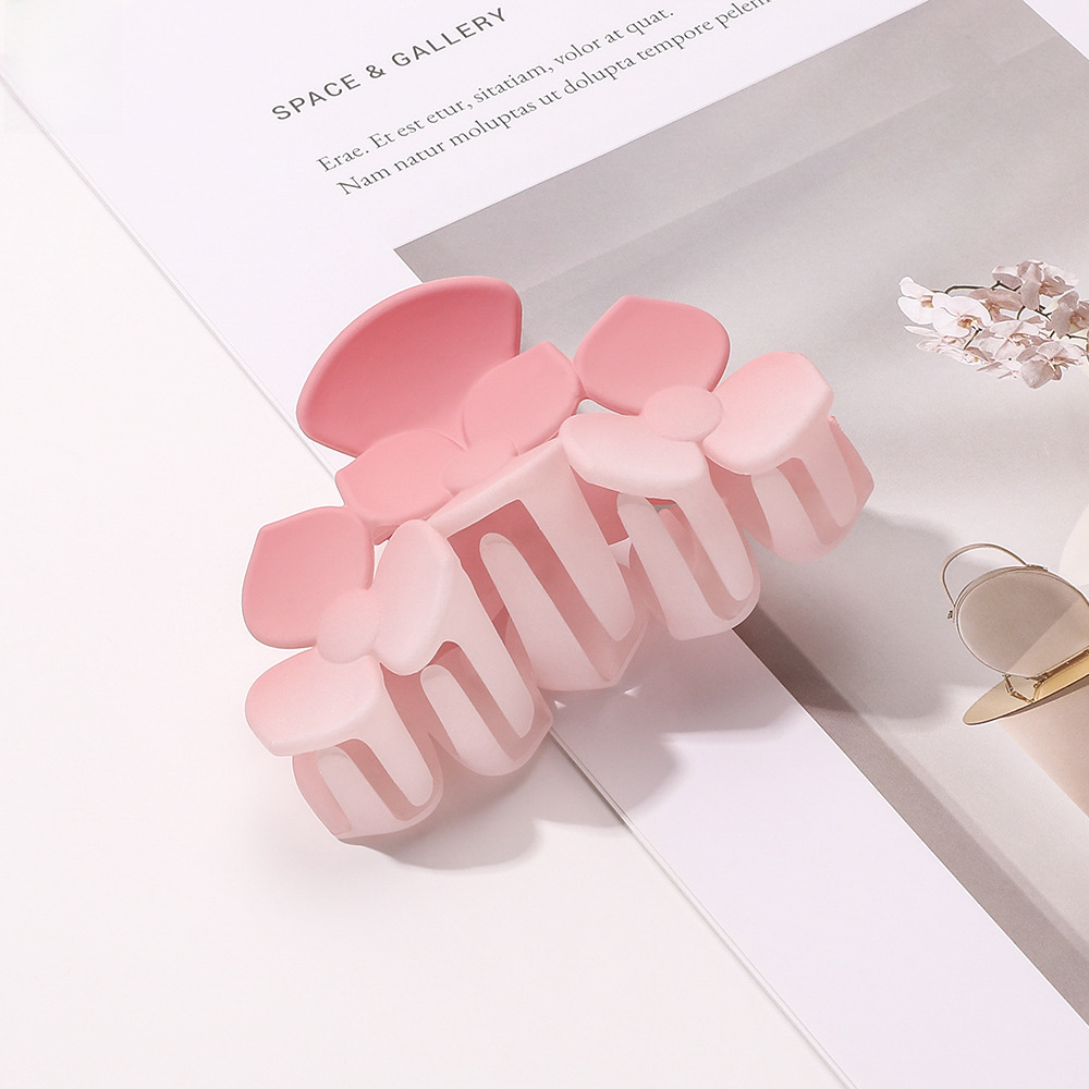 Qiyue határokon átnyúló színátmenetes hajtű matt fogócsat édes női cápacsat hajcsat hajkiegészítők nagykereskedelemben_voghion.com