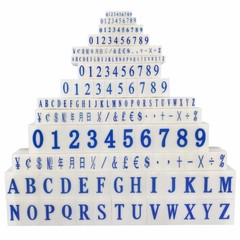A Xin 0-9 number combination seal size English letters month day symbol adjustable date