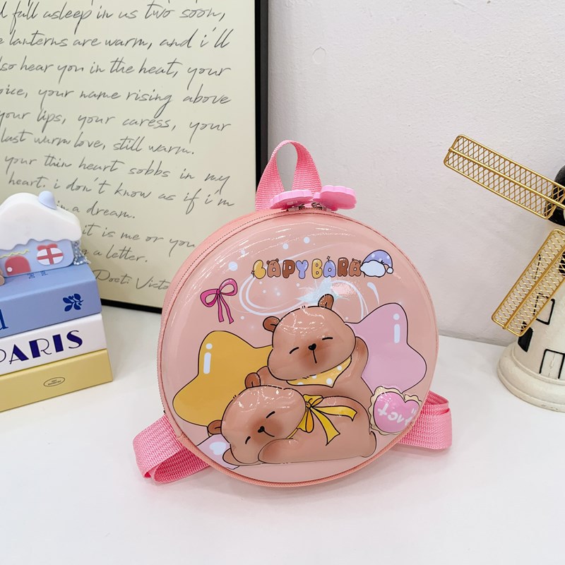 Kindergarten bebé bolsa pequeña de caparazón duro Kapibala mochila para niños y niñas snacks de viaje al aire libre mochila pequeña marea