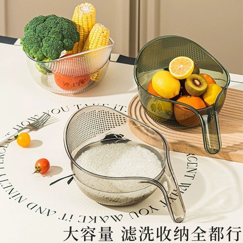 淘米神器洗米筛淘简约厨房用品沥水篮多新款洗菜淘米篮H|undefined