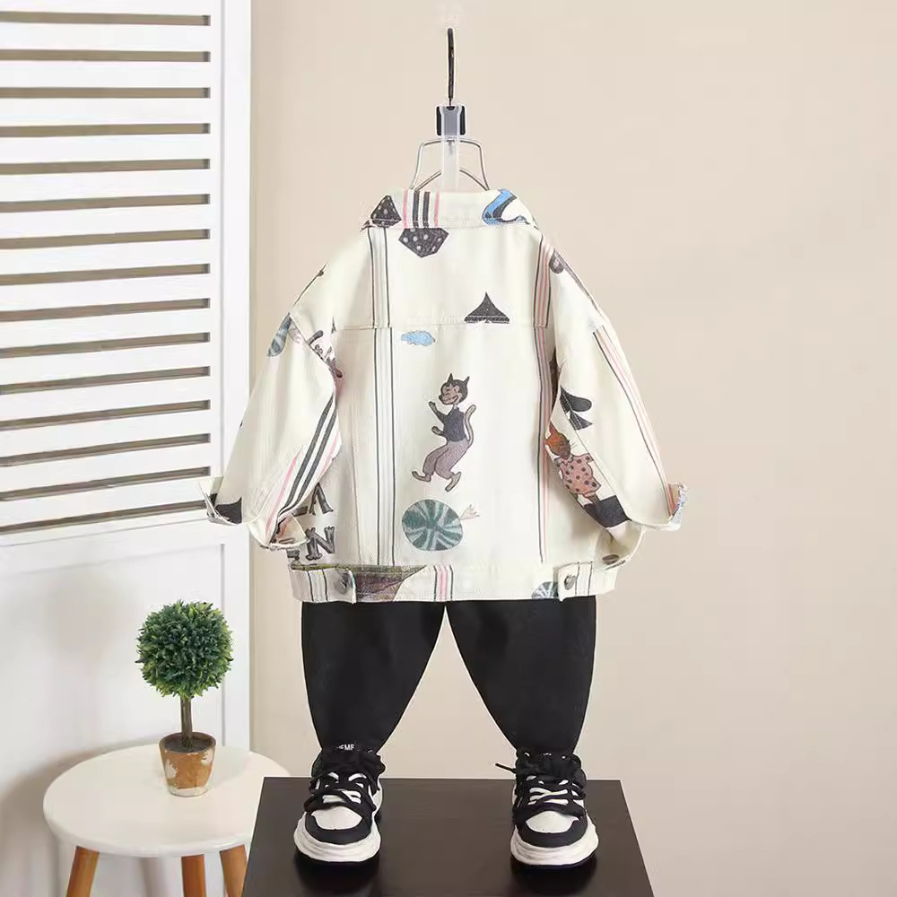 6246 chaqueta de otoño para niños 2025 nuevo chaqueta de primavera y otoño para bebés chaqueta de ropa infantil