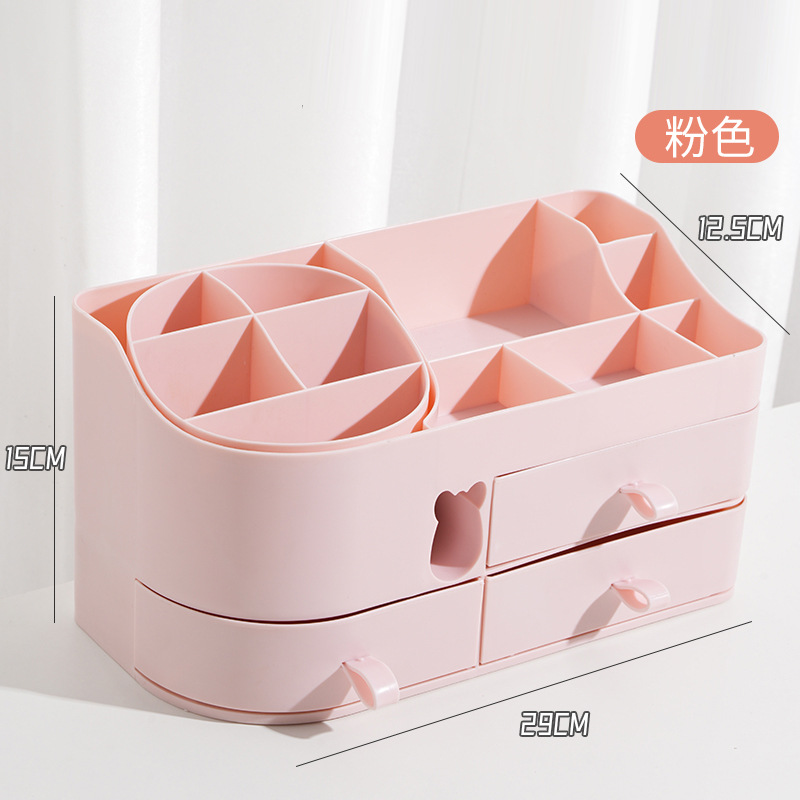 Caja de almacenamiento de gabinete de espejo lavabo de baño cosméticos lápiz labial estante de almacenamiento caja de acabado inclinada montada en la pared de baño